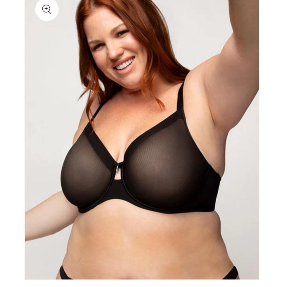 Curvy Couture Black Sheer mesh Bra
Size 36H - Picture 2 of 6